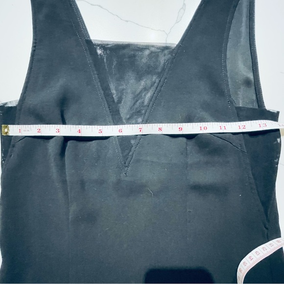 🌸3 for $30 H&M Black Dress long sleeveless Mesh details Size 4 - Picture 13 of 17